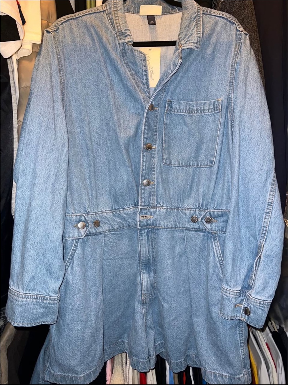 Light Wash Denim Jacket Romper